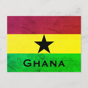 Ghana (West Africa) Flag Postcard
