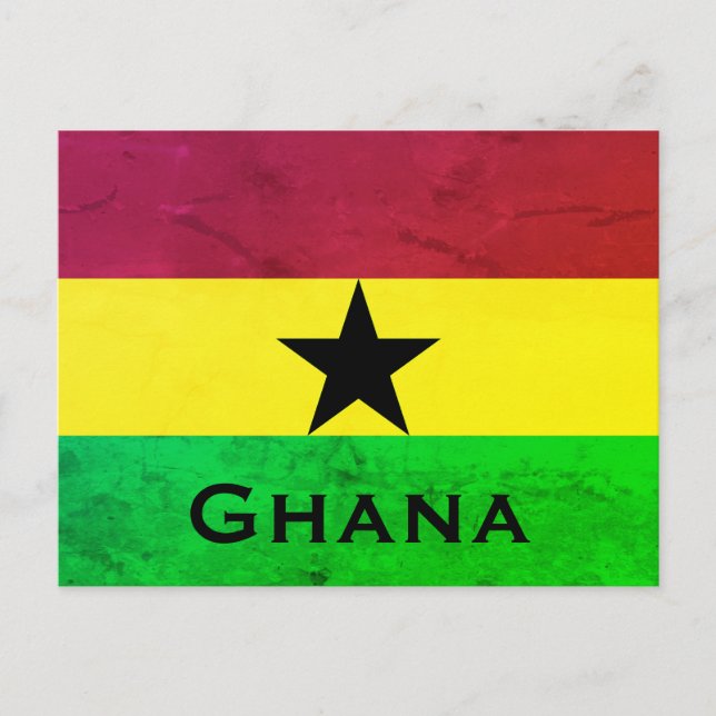 Ghana (West Africa) Flag Postcard (Front)