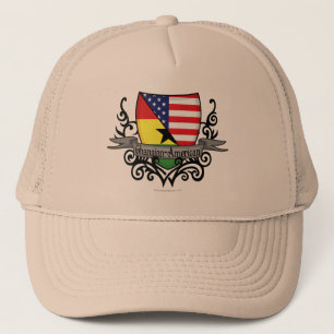Ghanaian-American Shield Flag Trucker Hat