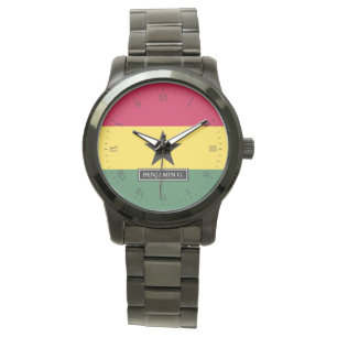 Ghanaian Flag Custom Name Watch