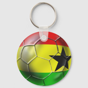 Ghanaian flag of Ghana Soccer ball for fans Keychain