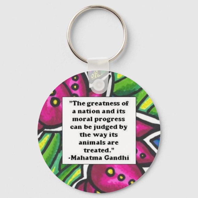 Ghandi Quote Keychain (Front)