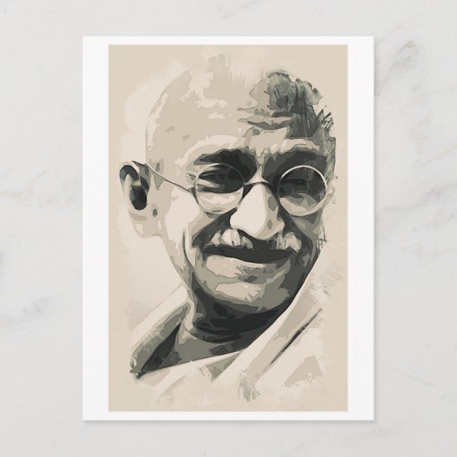 Ghandi smile postcard (Front)