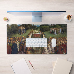 Ghent Altarpiece(detail), Van Eyck Brothers Desk Mat