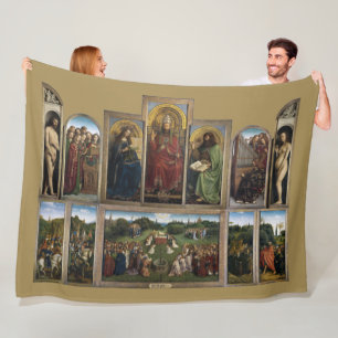 Ghent Altarpiece(detail), Van Eyck Brothers Fleece Blanket