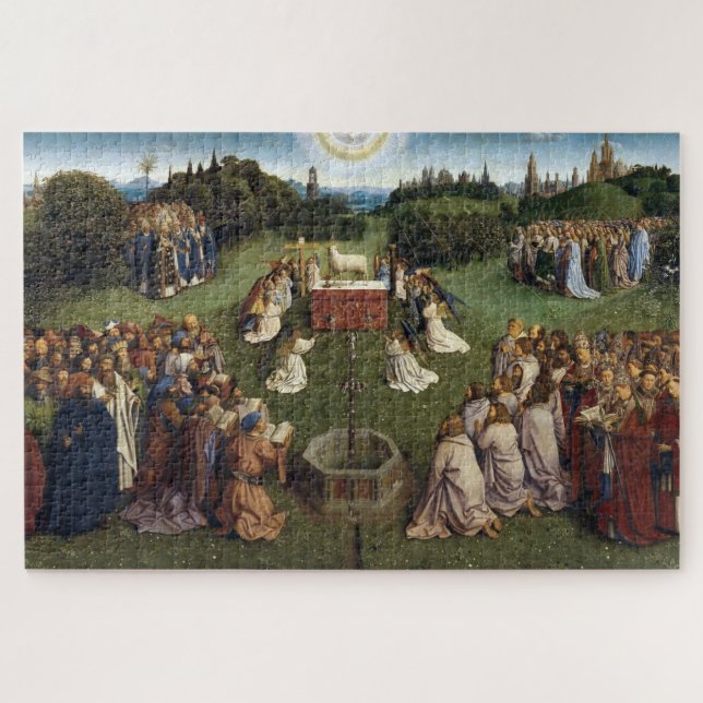 Ghent Altarpiece(detail), Van Eyck Brothers Jigsaw Puzzle (Horizontal)