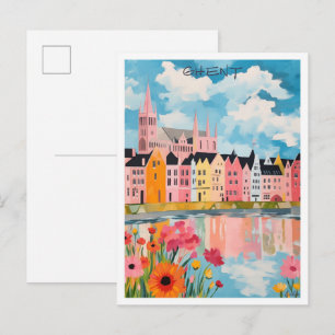 Ghent Belgium Art Travel  Postcard