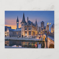 Ghent, Belgium setting sun