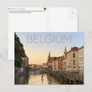 Ghent, Belgium Travel Postcard