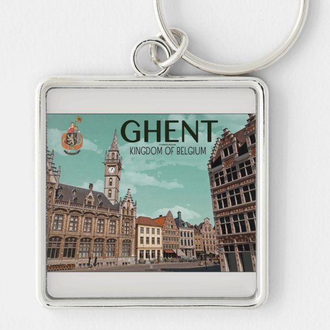 Ghent - Korenmarkt Keychain (Front)