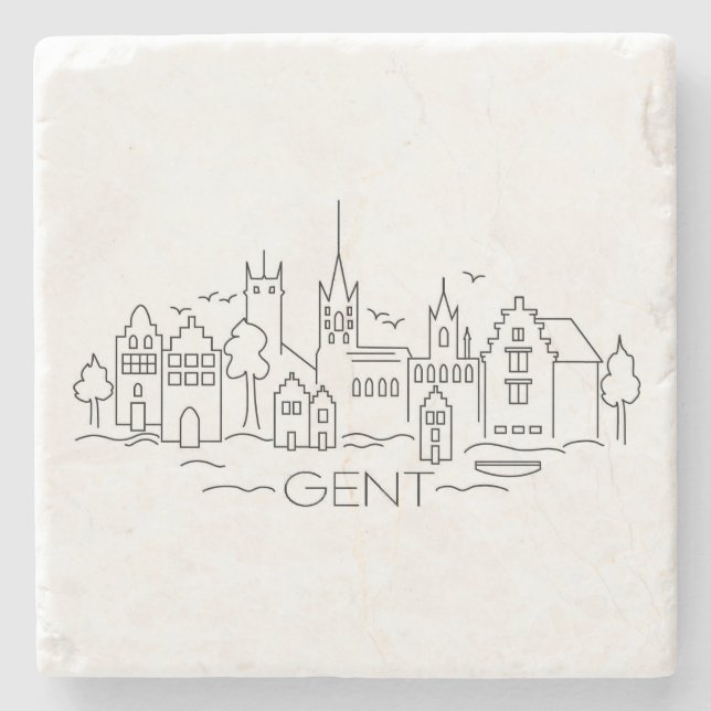 Ghent Stone Coaster (Front)