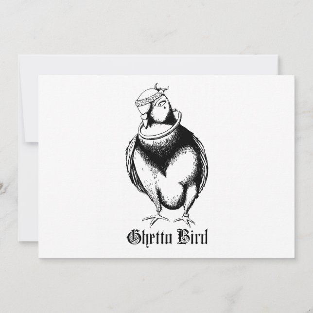 Ghetto Bird Invitation (Back)