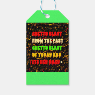 GHETTO BLAST FROM THE PAST PARTY ON AFRO AMERICANS GIFT TAGS