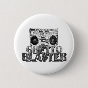 GHETTO BLASTER 2 INCH ROUND BUTTON