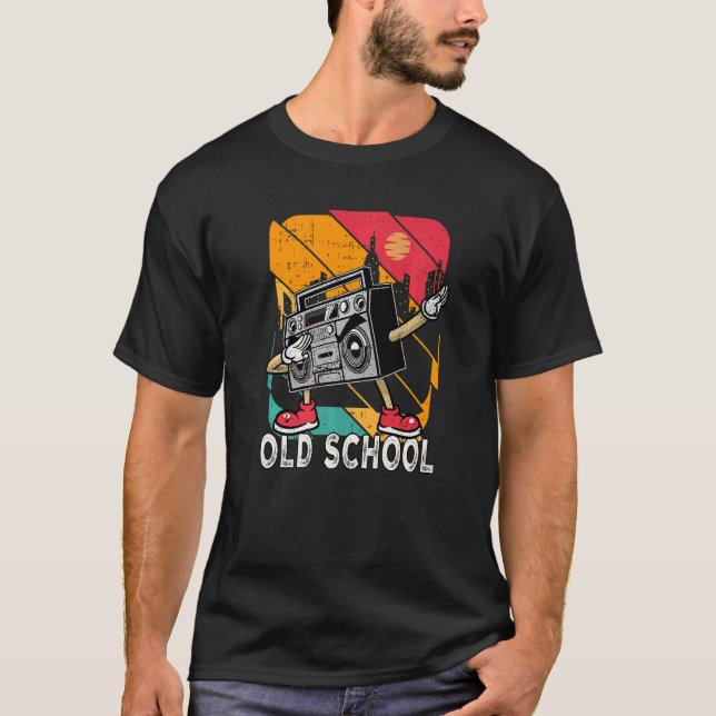 Ghetto Blaster 80's 90's Hip Hip Dabbing Old Schoo T-Shirt (Front)