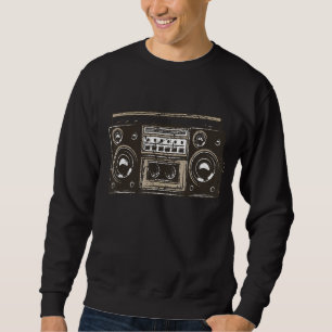 Ghetto Blaster 80's 90's Party Hip Hip Rap R&b Vin Sweatshirt