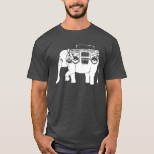 Ghetto Blaster Elephant retro T-Shirt