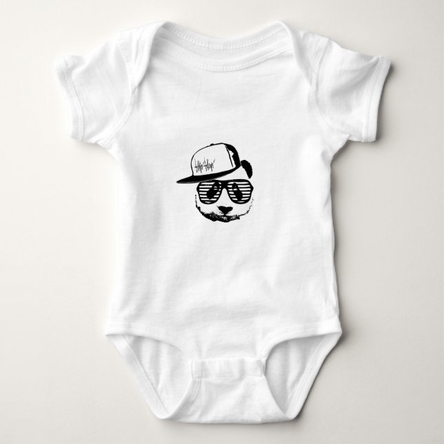 Ghetto panda baby bodysuit (Front)
