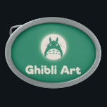 Ghibli Art: Crafting Wonder Belt Buckle<br><div class="desc">With an iconic Totoro-inspired figure at its heart,  this logo for Ghibli Art blends the beloved whimsy of Studio Ghibli with a clear artistic identity. The rich green palette and gentle script typeface highlight a creative space dedicated to the unique storytelling and visual artistry inspired by Ghibli's beloved universe.</div>