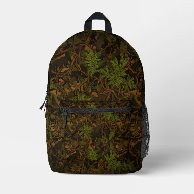 Ghillie Suit Pattern Jungle  Printed Backpack (Front)