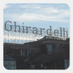 Ghirardelli Square- San Francisco Square Sticker