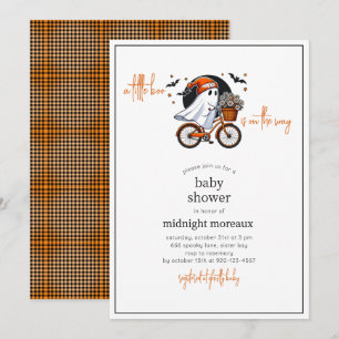 Ghost A Little Boo Halloween Baby Shower  Invitation