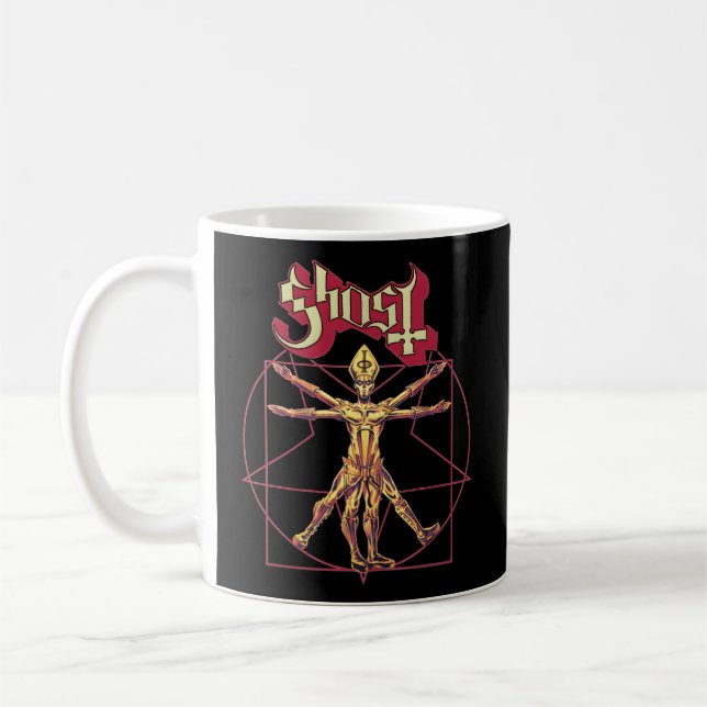 Ghost Â€“ Red Popestar Coffee Mug (Left)