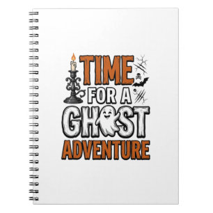 Ghost Adventure Halloween Vintage Typography Desig Notebook