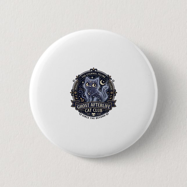Ghost Afterlife Cat Cat Dad Gift Idea - Ghost Afte 2 Inch Round Button (Front)