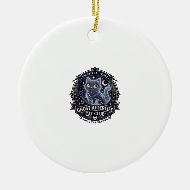 Ghost Afterlife Cat Cat Dad Gift Idea - Ghost Afte Ceramic Ornament (Front)