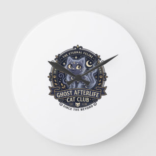 Ghost Afterlife Cat Cat Dad Gift Idea - Ghost Afte Large Clock
