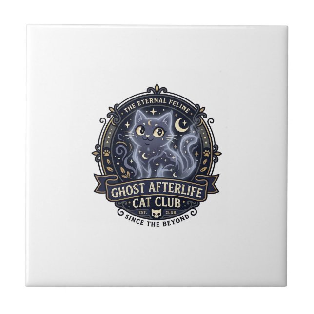 Ghost Afterlife Cat Cat Dad Gift Idea - Ghost Afte Tile (Front)