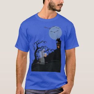 Ghost And Haunted House Design T-Shirt