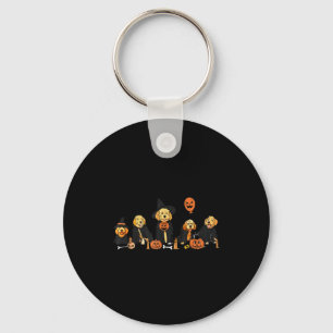 Ghost And Witch Goldendoodle Halloween  Keychain