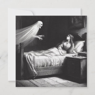 Ghost Appearing to Sleeper Antique Illustration Card