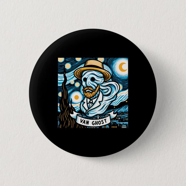 Ghost Art Teacher Halloween  2 Inch Round Button (Front)