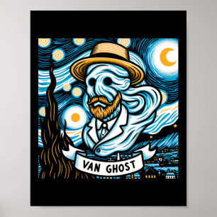 Ghost Art Teacher Halloween Poster