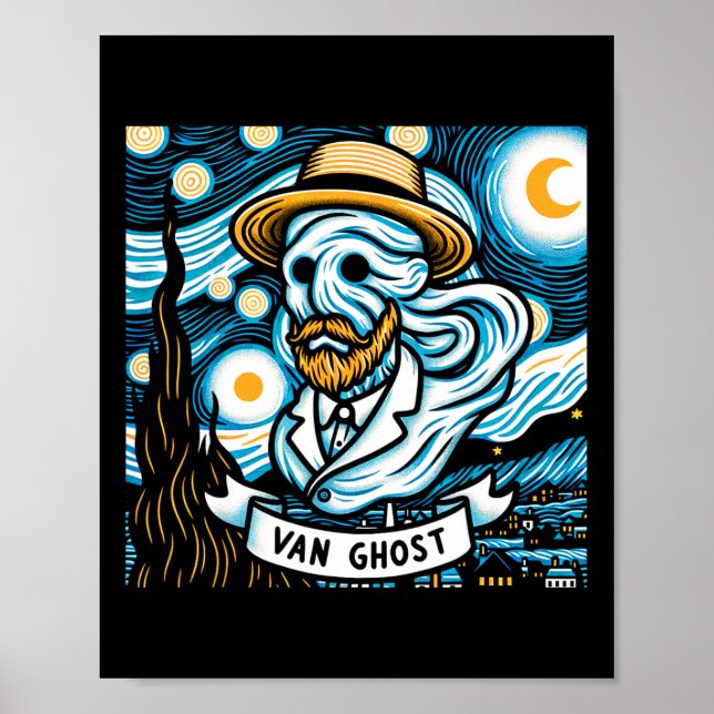 Ghost Art Teacher Halloween  Poster (Front)