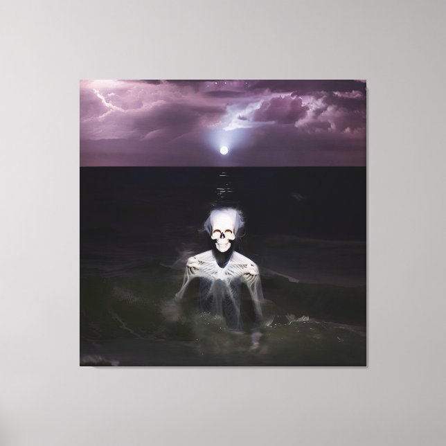 Ghost at Sea - Oil Painting Canvas Print (Front)