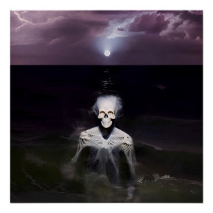 Ghost at Sea - Oil Painting Poster