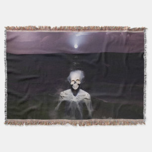 Ghost at Sea - Oil Painting Throw Blanket