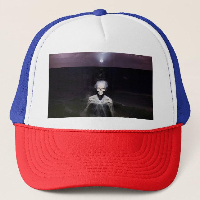 Ghost at Sea - Oil Painting Trucker Hat (Front)