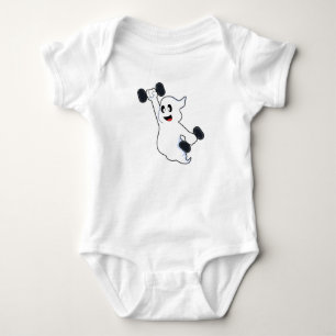 Ghost at Strength training with Dumbbells Baby Bodysuit