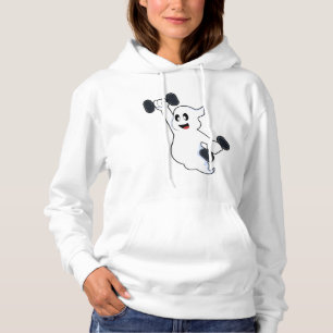 Ghost at Strength training with Dumbbells Hoodie