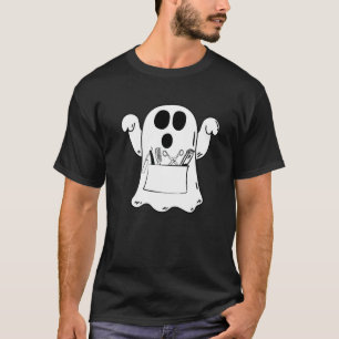Ghost Barber Hairdresser Hairstylist Halloween Cos T-Shirt