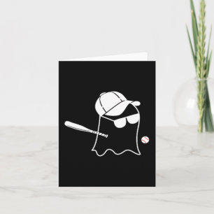 Ghost Baseball Halloween Costume Funny Baseball Card