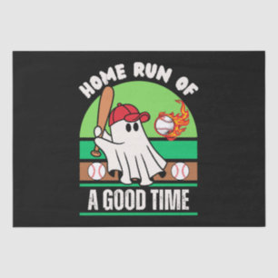 Ghost Baseball Player Halloween Tissue Paper