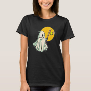 Ghost Baseball Player Lazy Halloween Costume Cute T-Shirt