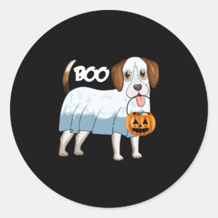 Ghost Beagle Halloween Dog Classic Round Sticker