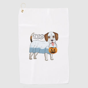 Ghost Beagle Halloween Dog Golf Towel